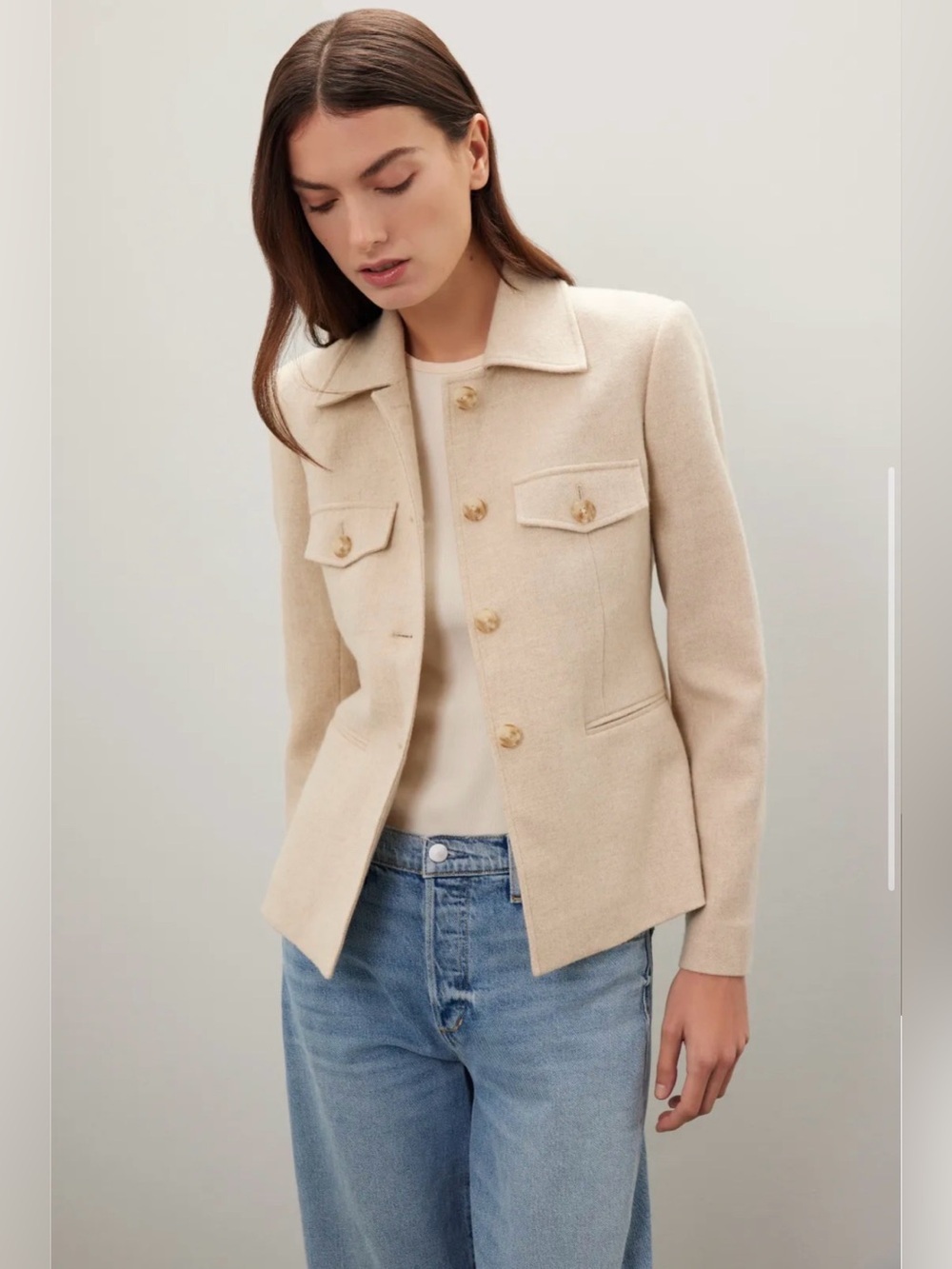 Derek Lam 10 Crosby Jasper Utility Jacket
Tailored Cream wool blend size 6 - Picture 2 of 16